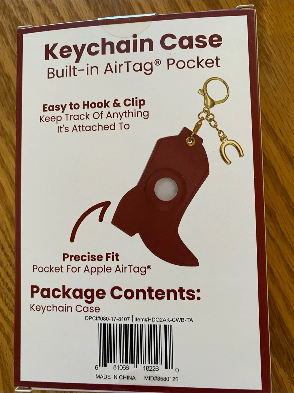 Keychain Case w/ Built-in AirTag Pocket Sunflower, Bus, Cowboy Boot Choose One
