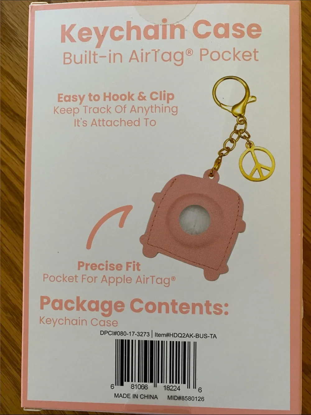Keychain Case w/ Built-in AirTag Pocket Sunflower, Bus, Cowboy Boot Choose One