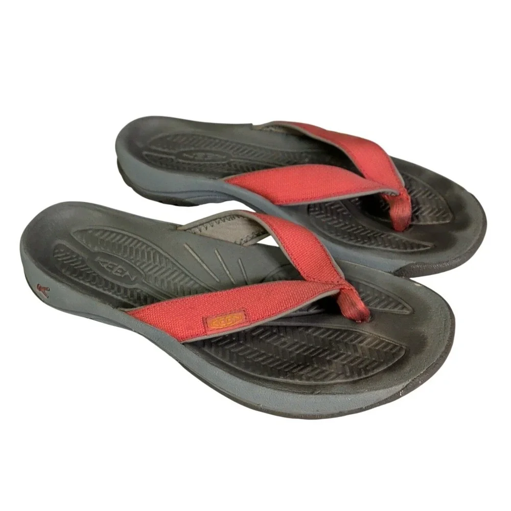 Keen Kona Flip Flops Womens Size 7.5 Sandals Thong Red Beachwear Slip On Travel