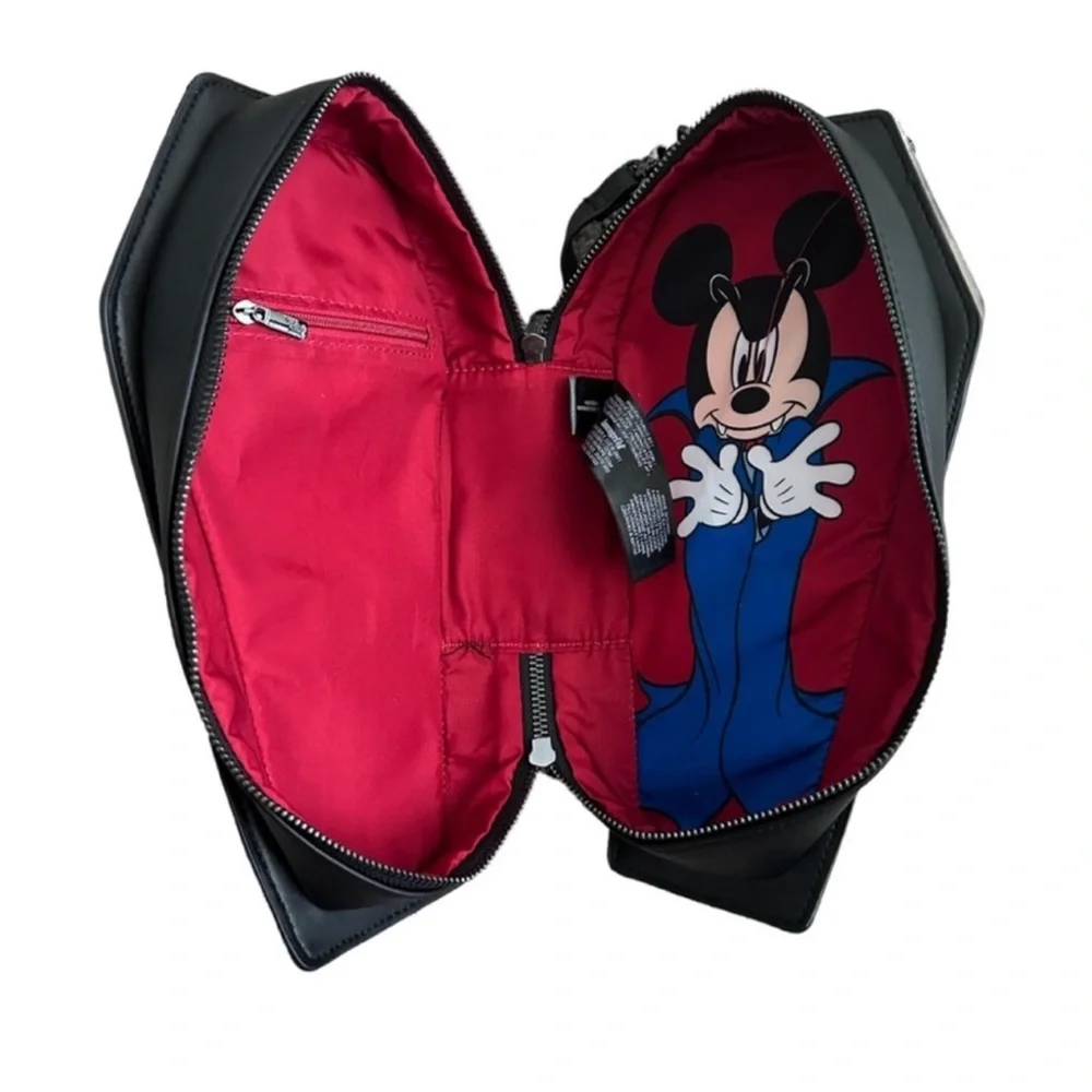 Loungefly Count Mickey Mouse Mini Coffin Vampire Dracula backpack NEW