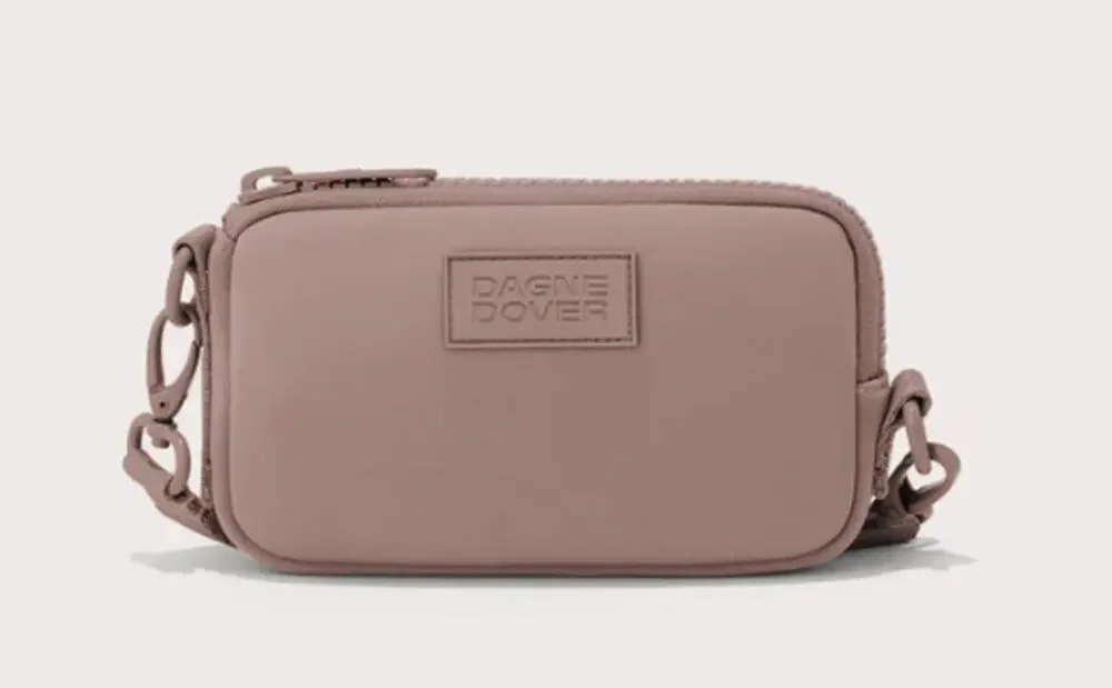 Dagne Dover Mara Neoprene Phone Sling Crossbody - Dune Mauve / Brown