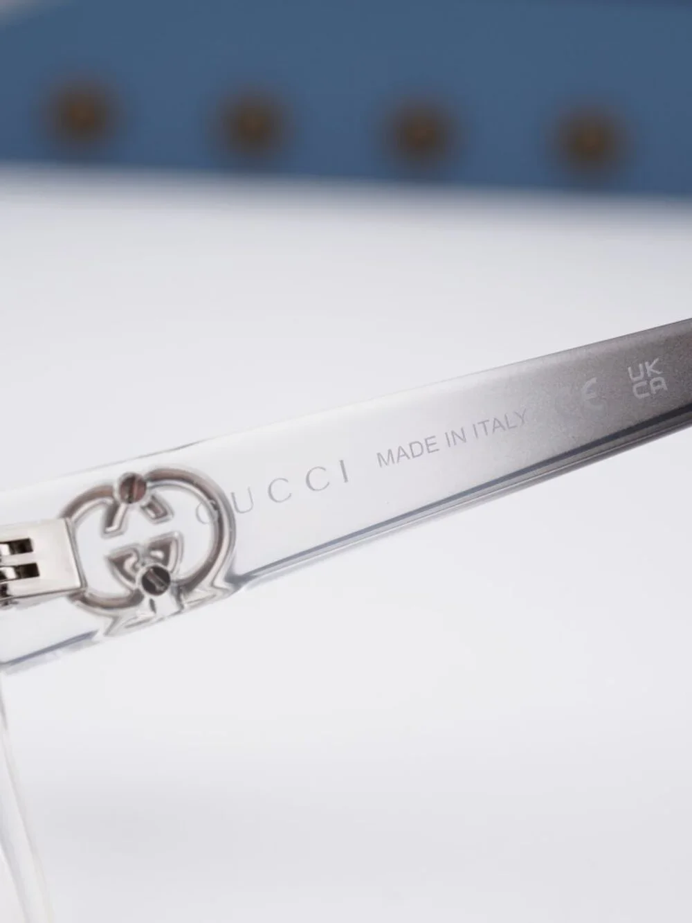 Gucci GG2028O 004 Square Eyeglasses - Crystal 50mm