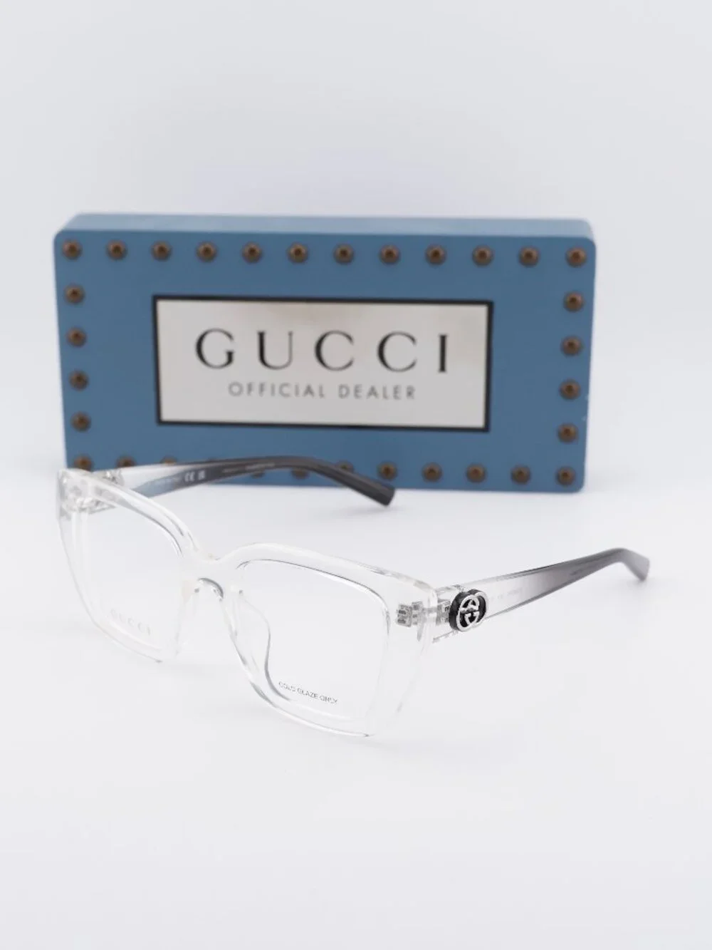 Gucci GG2028O 004 Square Eyeglasses - Crystal 50mm