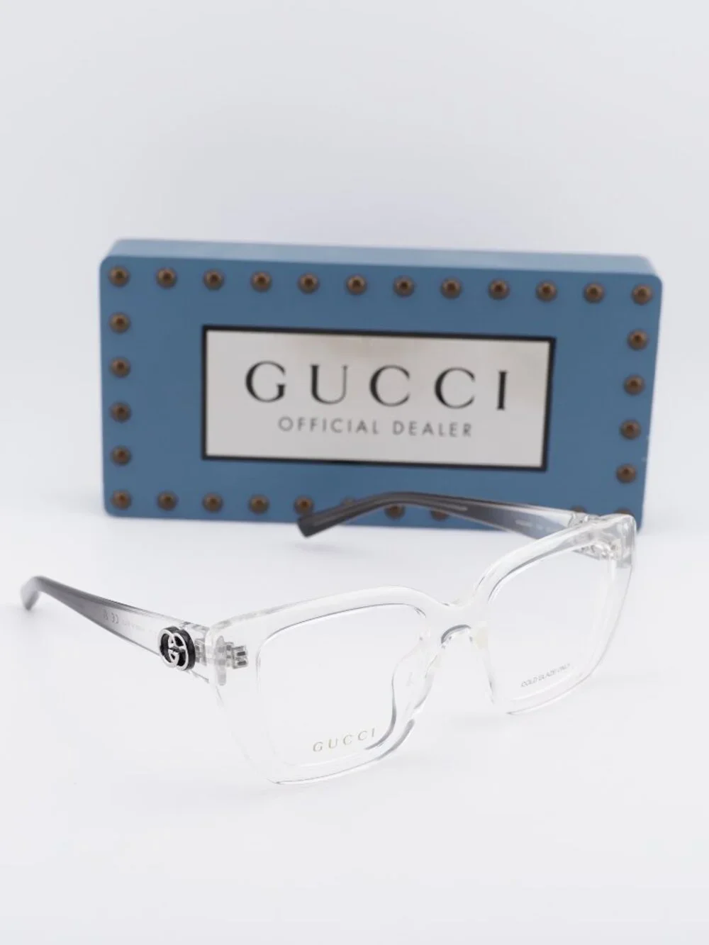 Gucci GG2028O 004 Square Eyeglasses - Crystal 50mm