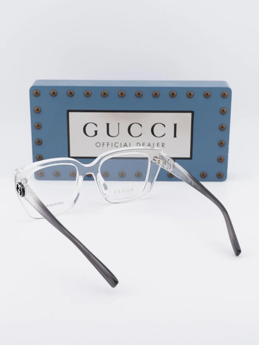 Gucci GG2028O 004 Square Eyeglasses - Crystal 50mm
