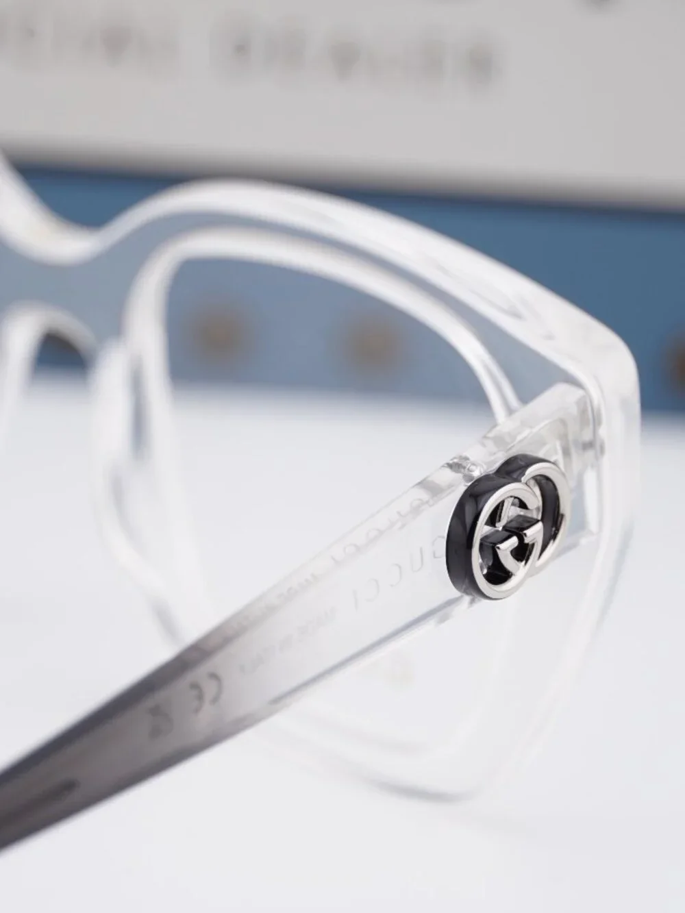 Gucci GG2028O 004 Square Eyeglasses - Crystal 50mm