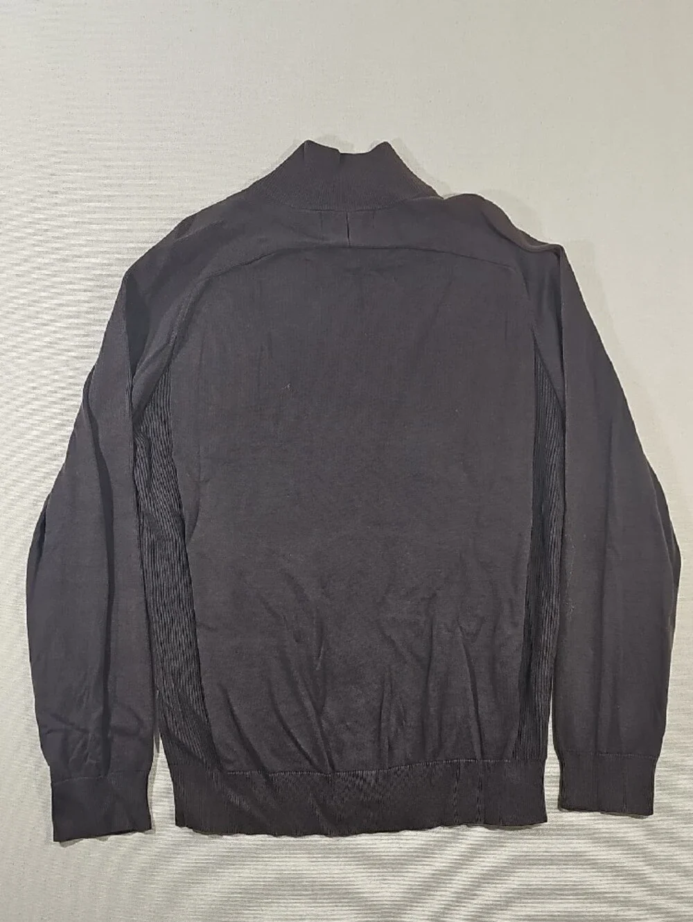 Banana Republic Men's Brown Full Zip Rib-Side Sweater