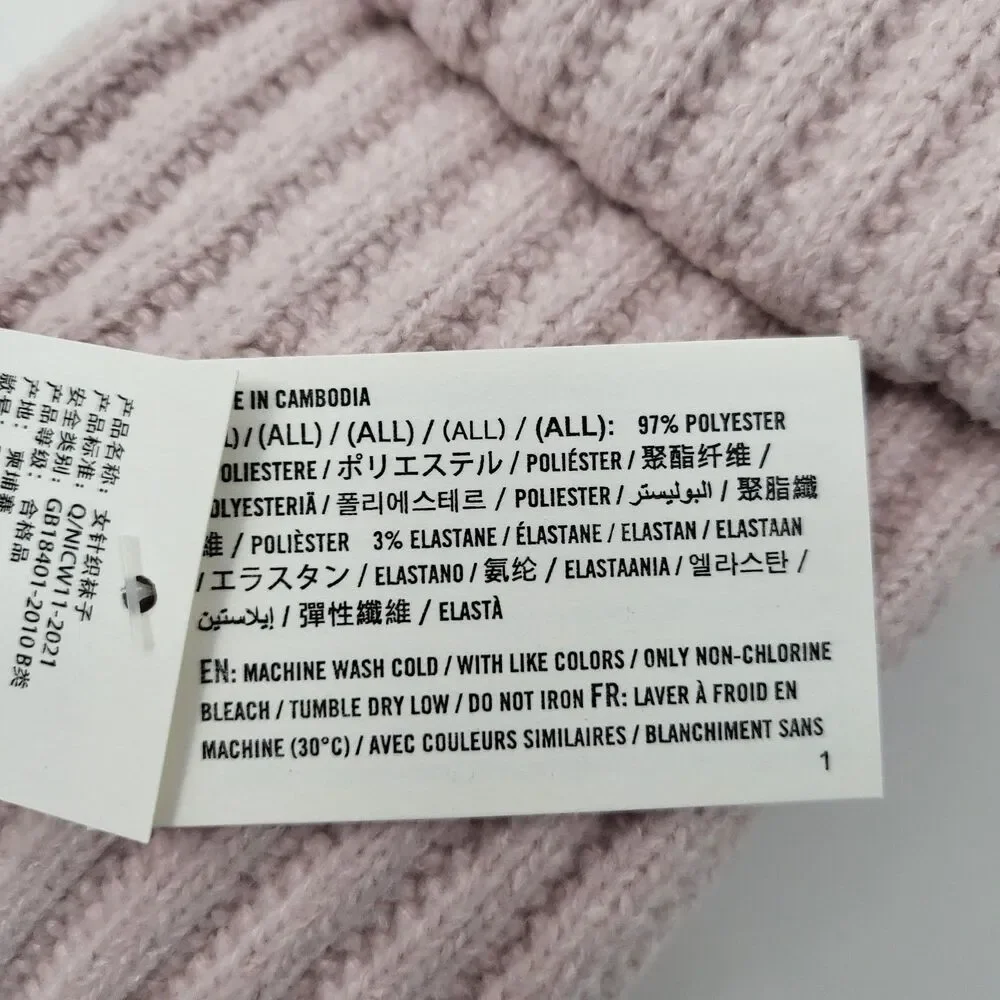 NWT HOLLISTER Socks Slouchy Cozy 2 Pairs Pink Red One Size Ribbed Loungewear