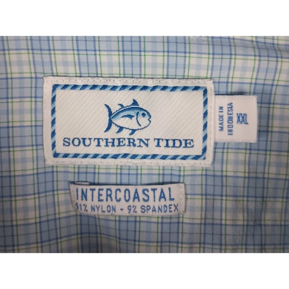 Southern Tide Intercoastal XXL Plaid Button Down Shirt‎ Men's Long Sleeve