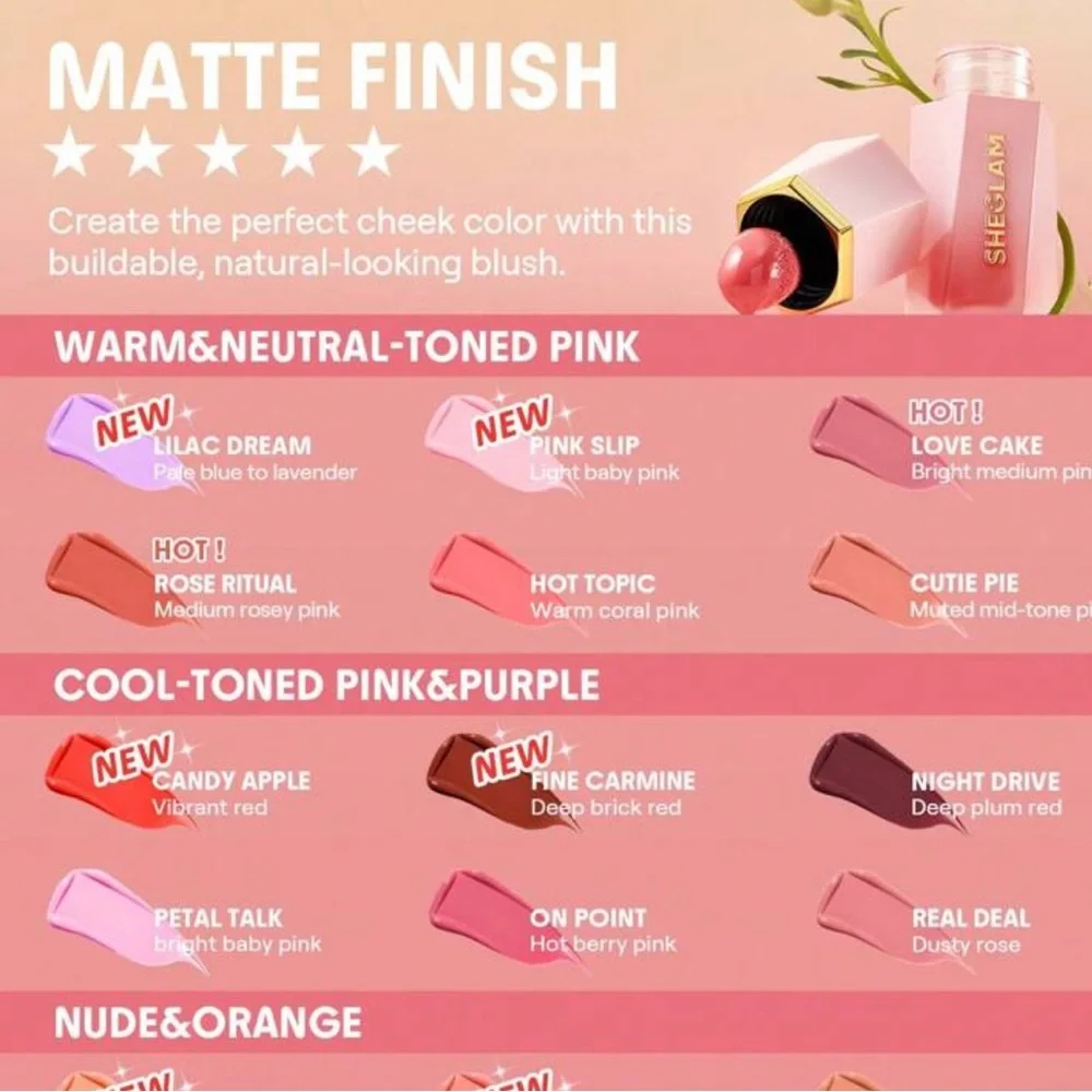 SHEGLAM Color Bloom Liquid Blush NEW 🏷️