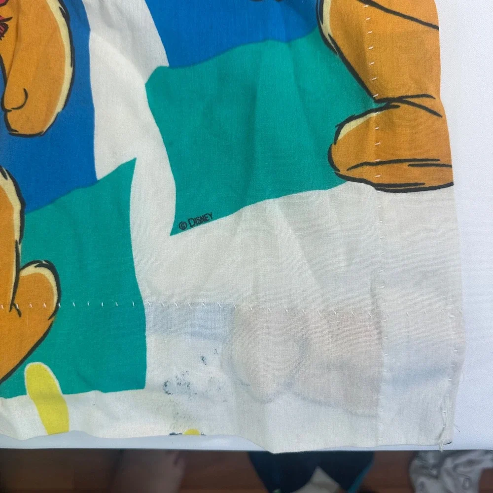 Disney Winnie the Pooh Piglet 64x40 Twin‎ Flat Bed Sheet Vintage Cotton