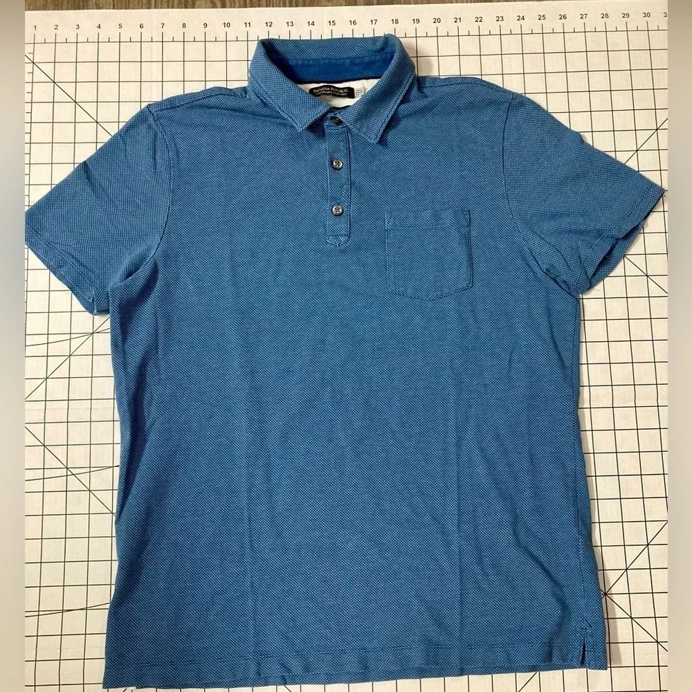 Banana Republic Men’s Large Standard Fit Performance Pique Polo‎ Shirt