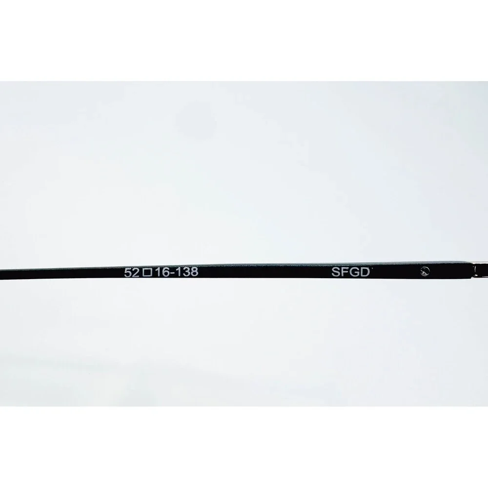 NR 371 Eyeglasses Frames Womens Gold Black Rimless SFGD 52-16-138 52mm