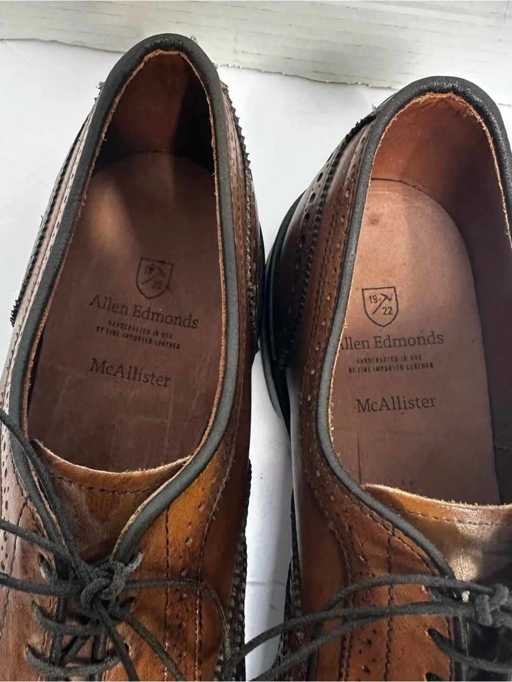 Allen Edmonds Men’s Brown MCALLISTER Wingtip Oxford Almond Toe Shoes- Size 11