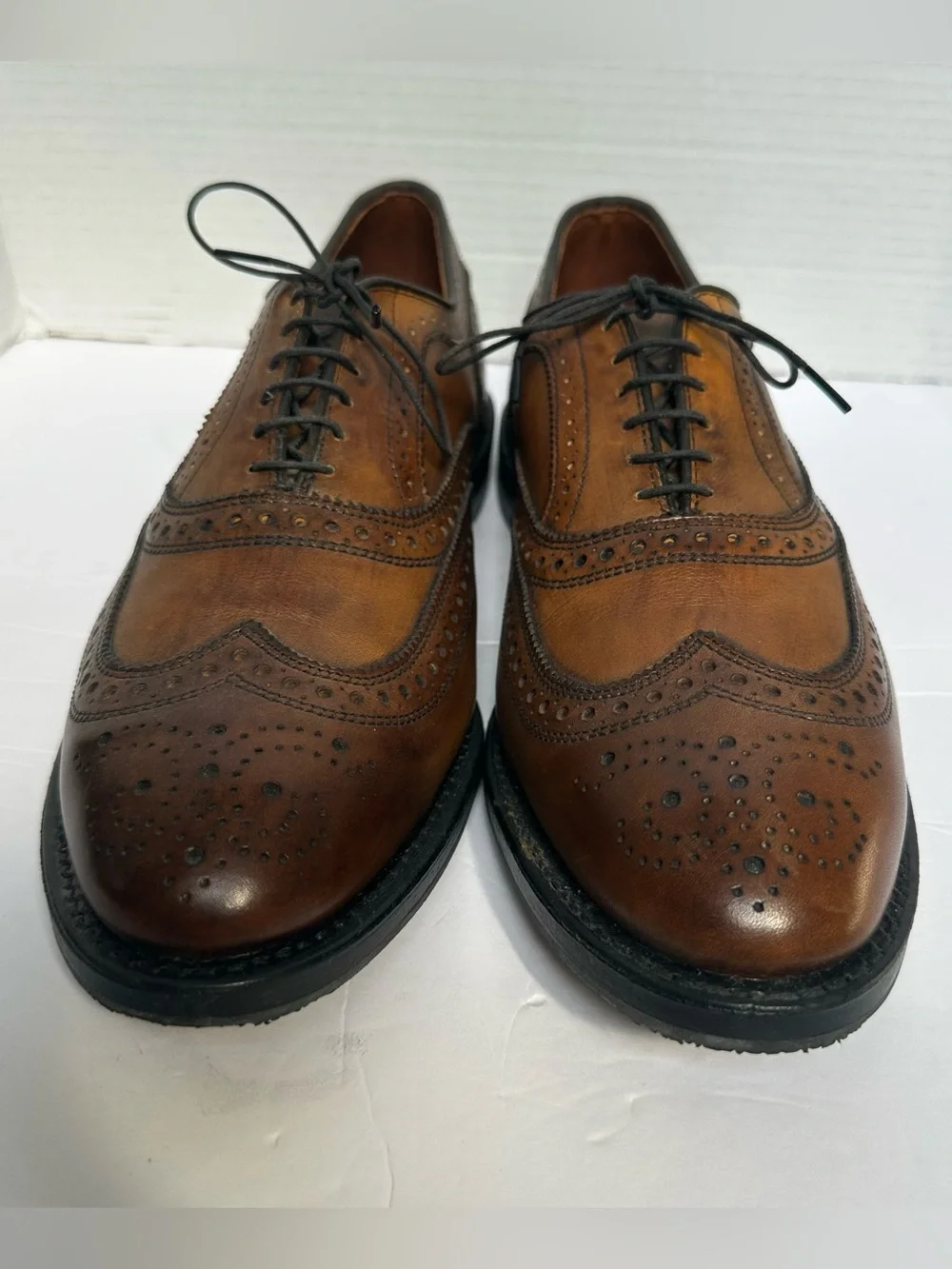 Allen Edmonds Men’s Brown MCALLISTER Wingtip Oxford Almond Toe Shoes- Size 11