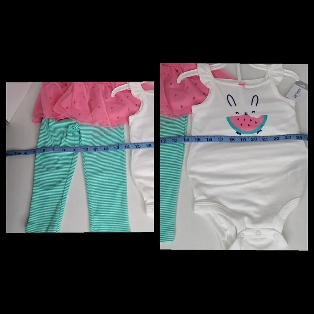 Carters 18m 2 piece outfit Watermelon Bunny Tutu