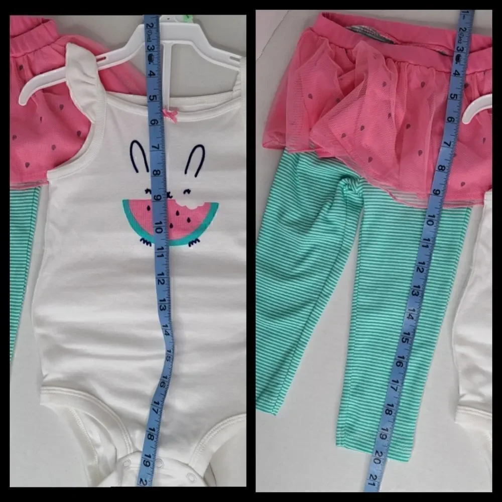 Carters 18m 2 piece outfit Watermelon Bunny Tutu