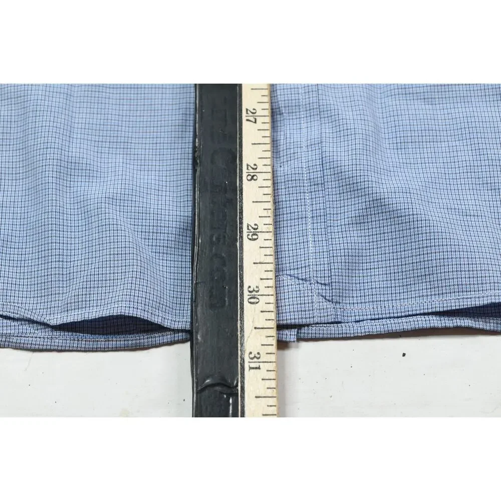 Vintage Polo Ralph Lauren Andrew Shirt Mens 16.5 Blue Plaid Long Sleeve Classic