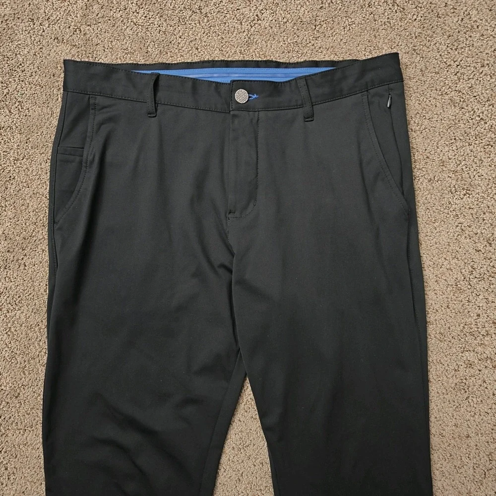 TWILLORY Mens Black Tailored‎ Fit Golf Dress Pants Performance Size 34x30 Tag