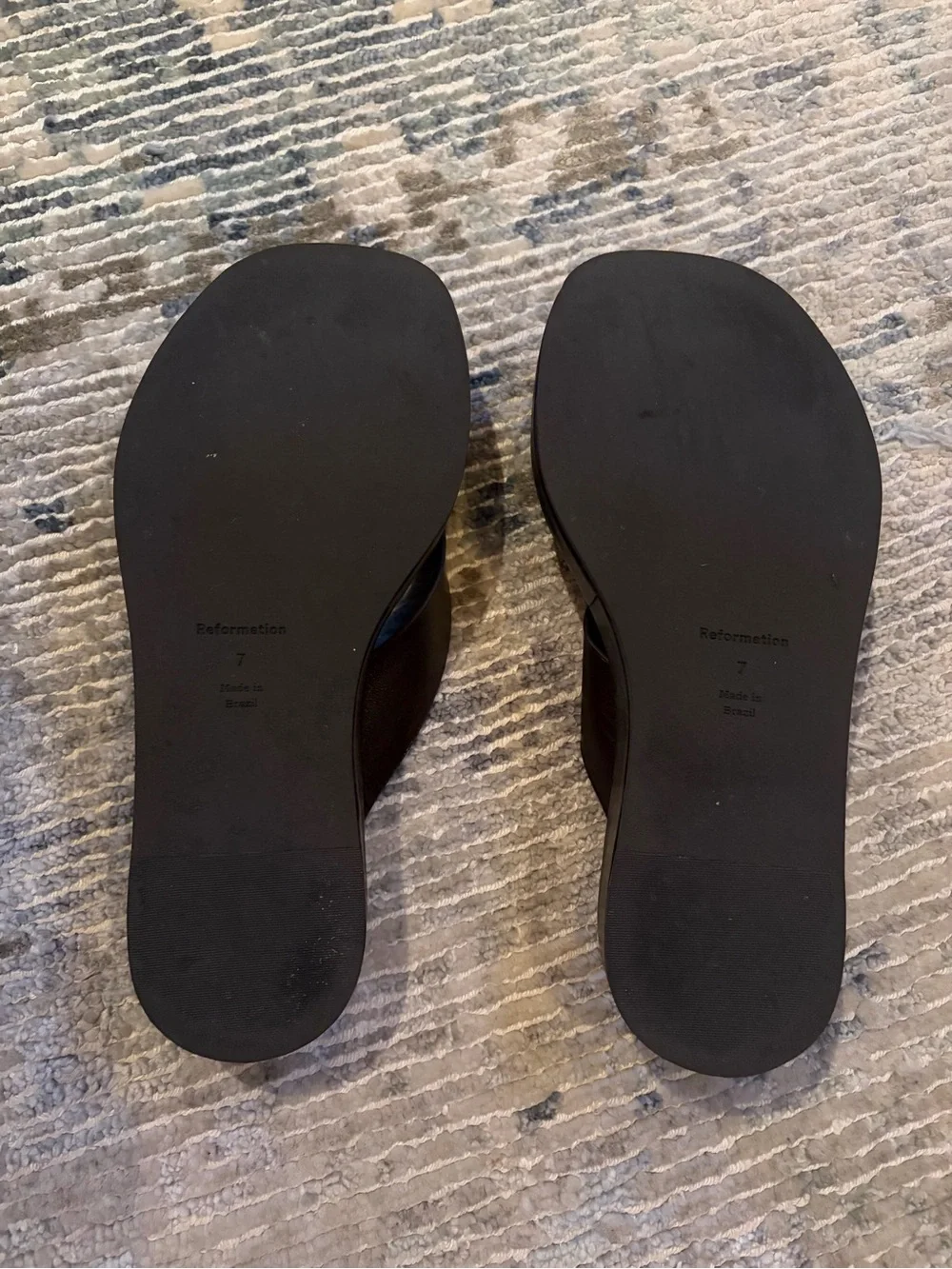 Reformation Eden Platform Thong Sandals in Dark Brown 7