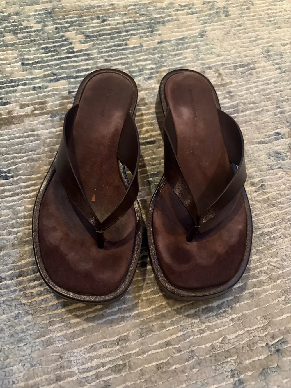Reformation Eden Platform Thong Sandals in Dark Brown 7