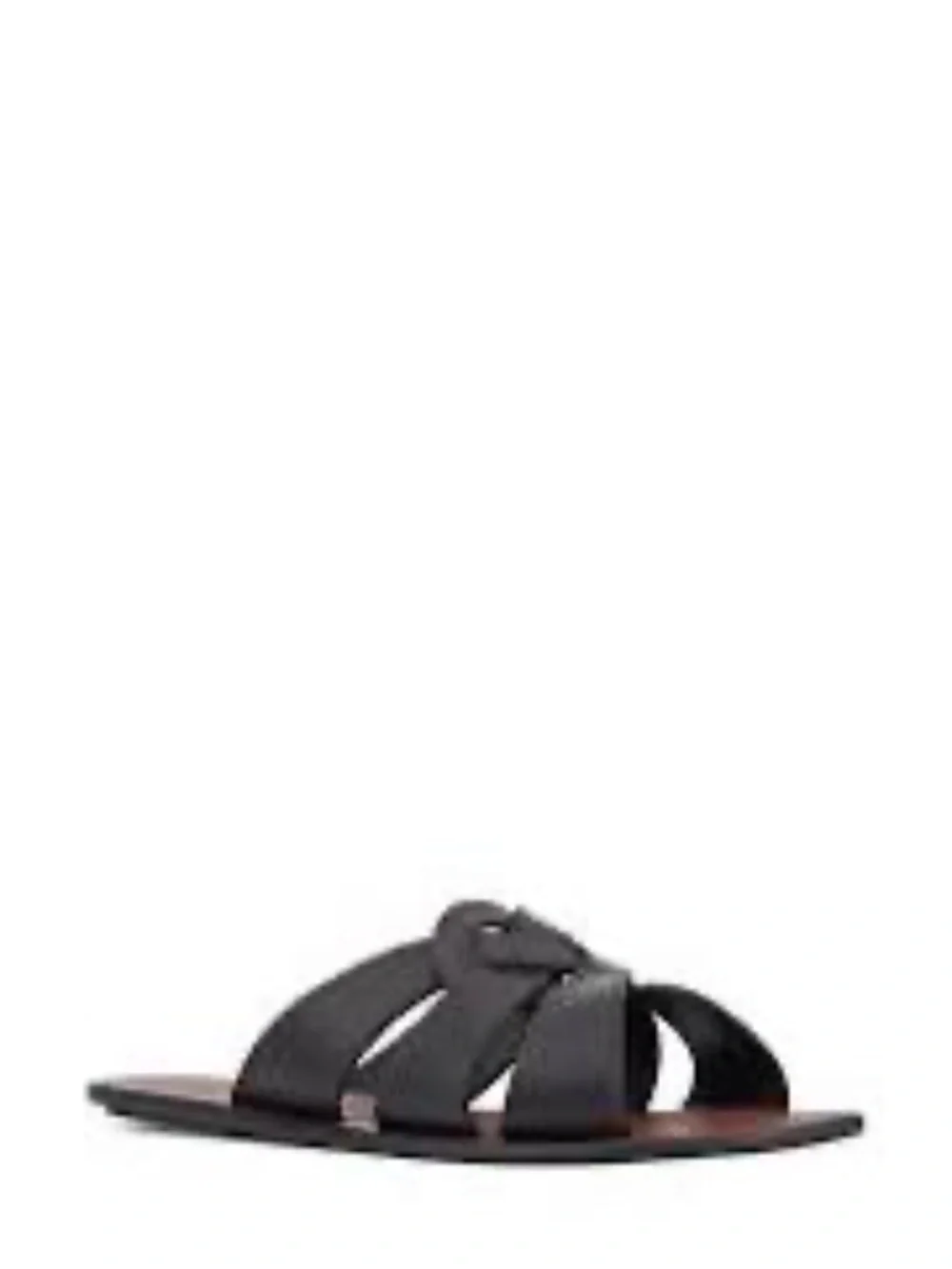 Aquatalia Belissa Slide Sandal Black Leather Size 8