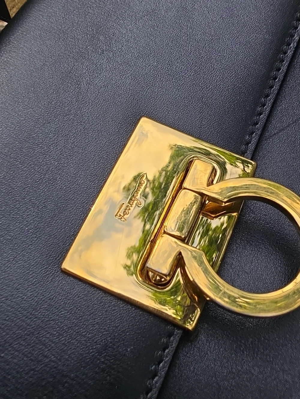Vintage Ferragamo Leather Satchel Circa Y2k