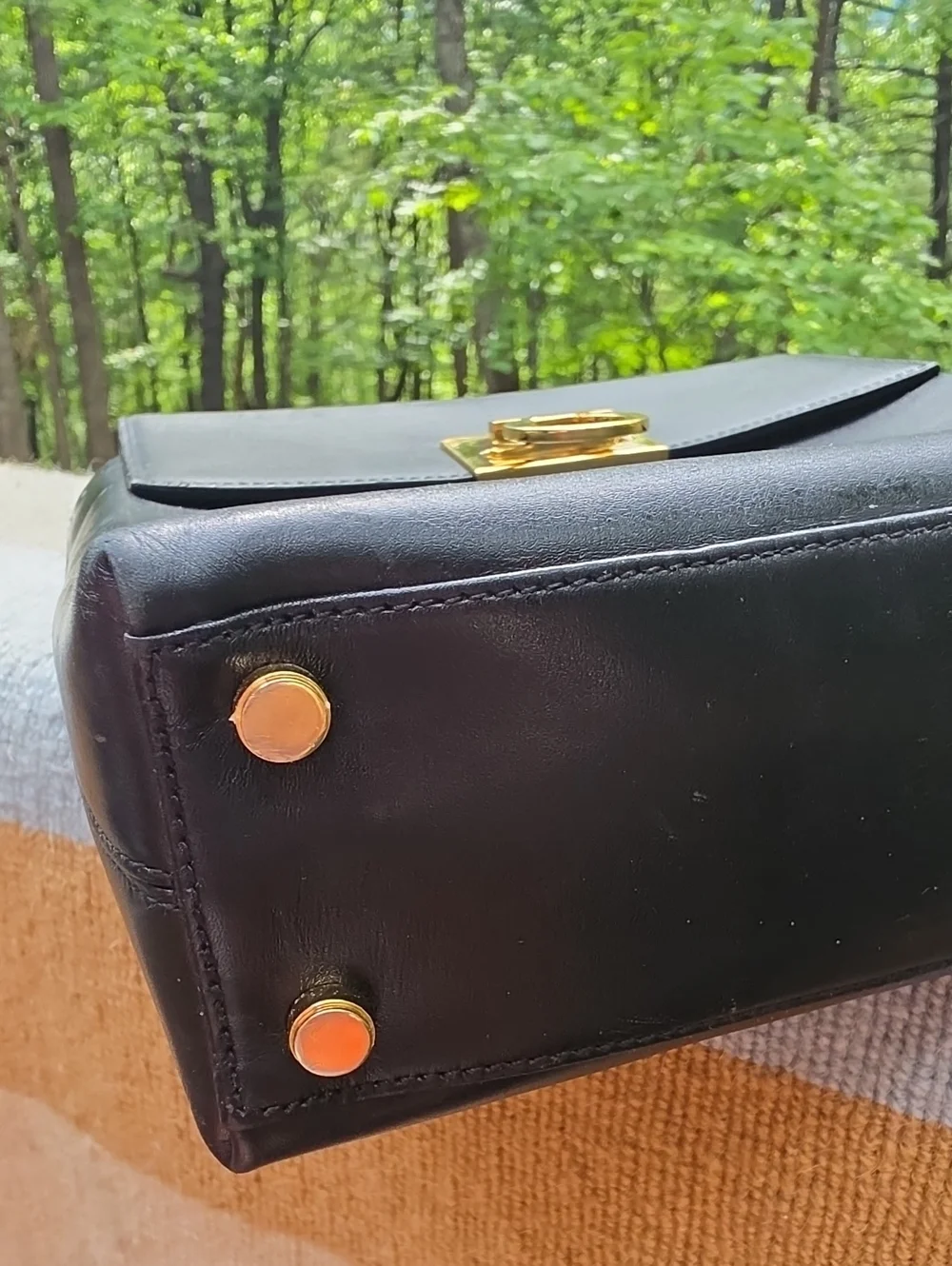 Vintage Ferragamo Leather Satchel Circa Y2k