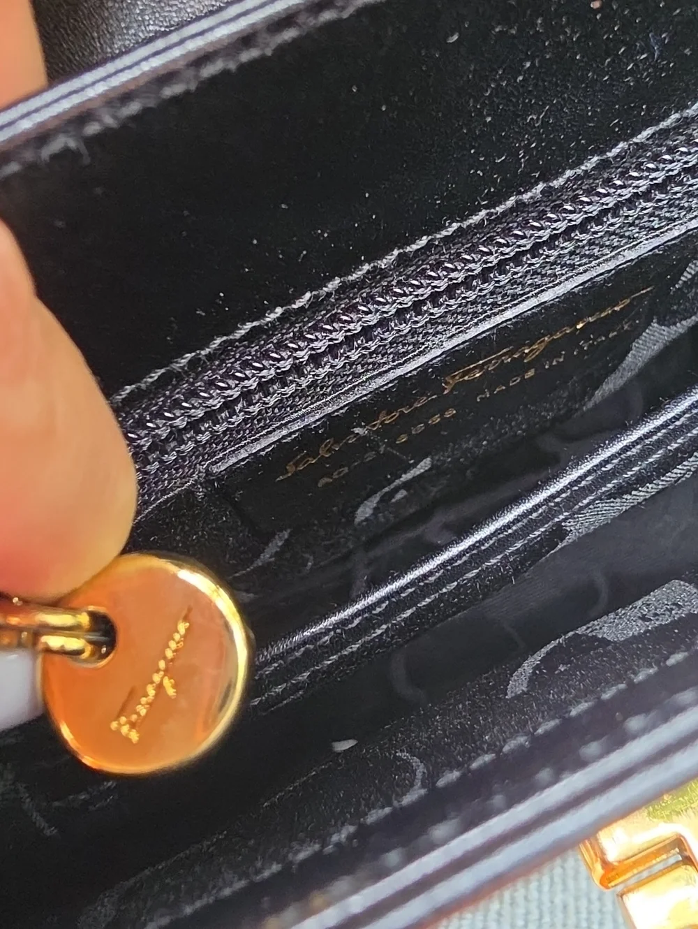Vintage Ferragamo Leather Satchel Circa Y2k