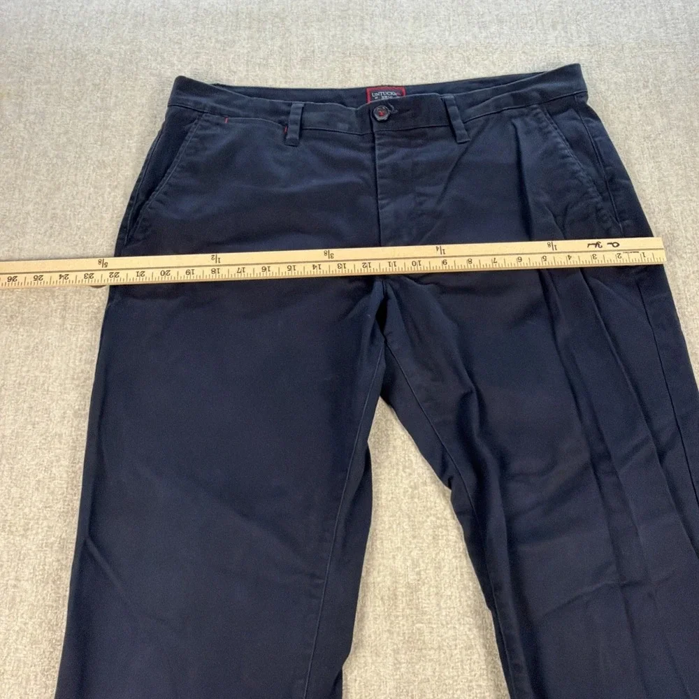 Untuckit‎ Pants Mens 36X32 Blue Cotton Twill Relaxed Fit Chinos St Clair