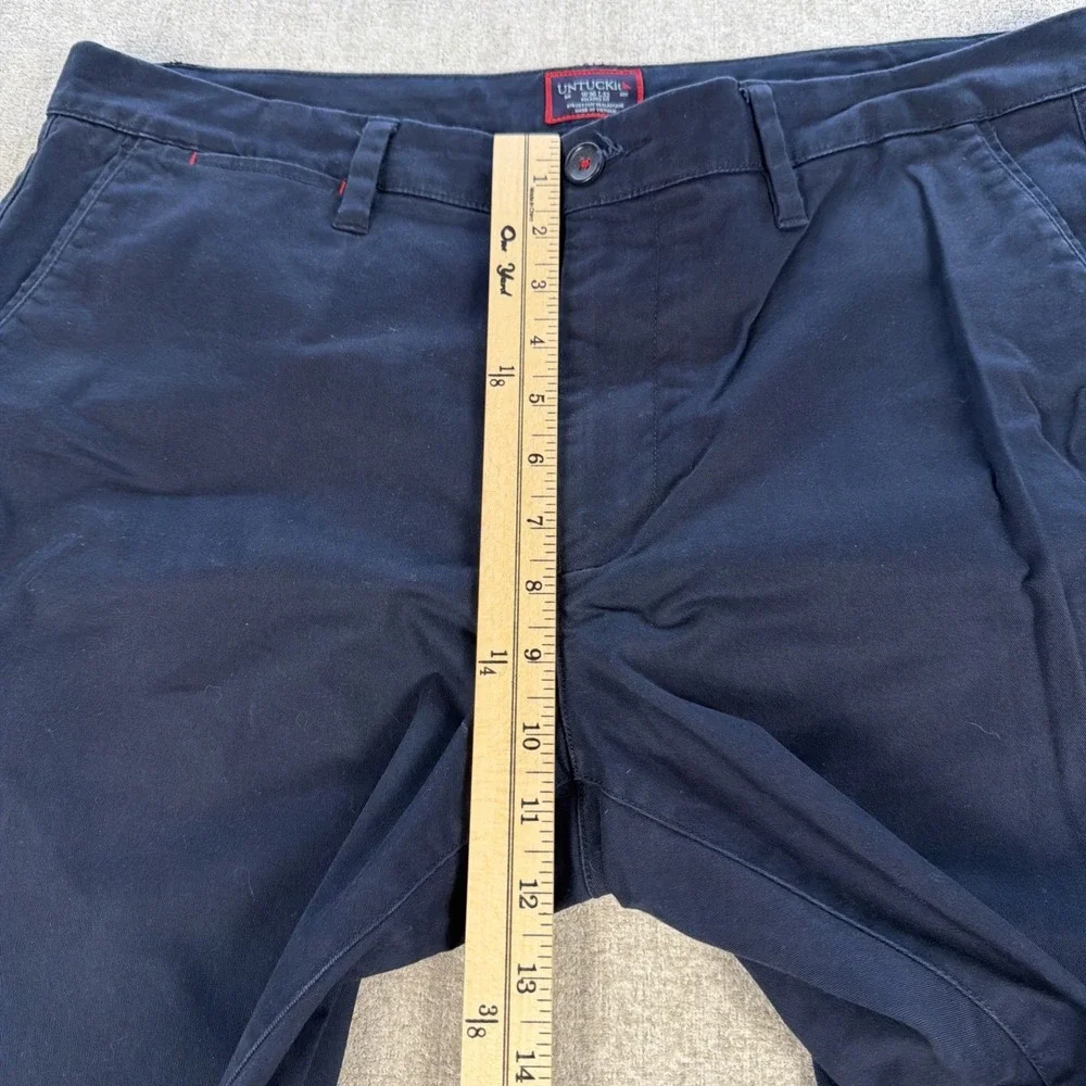 Untuckit‎ Pants Mens 36X32 Blue Cotton Twill Relaxed Fit Chinos St Clair