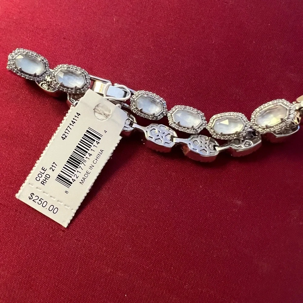 Kendra Scott Cole Bracelet, Silver/ Mother of Pearl NWT
