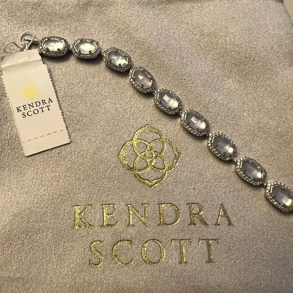 Kendra Scott Cole Bracelet, Silver/ Mother of Pearl NWT