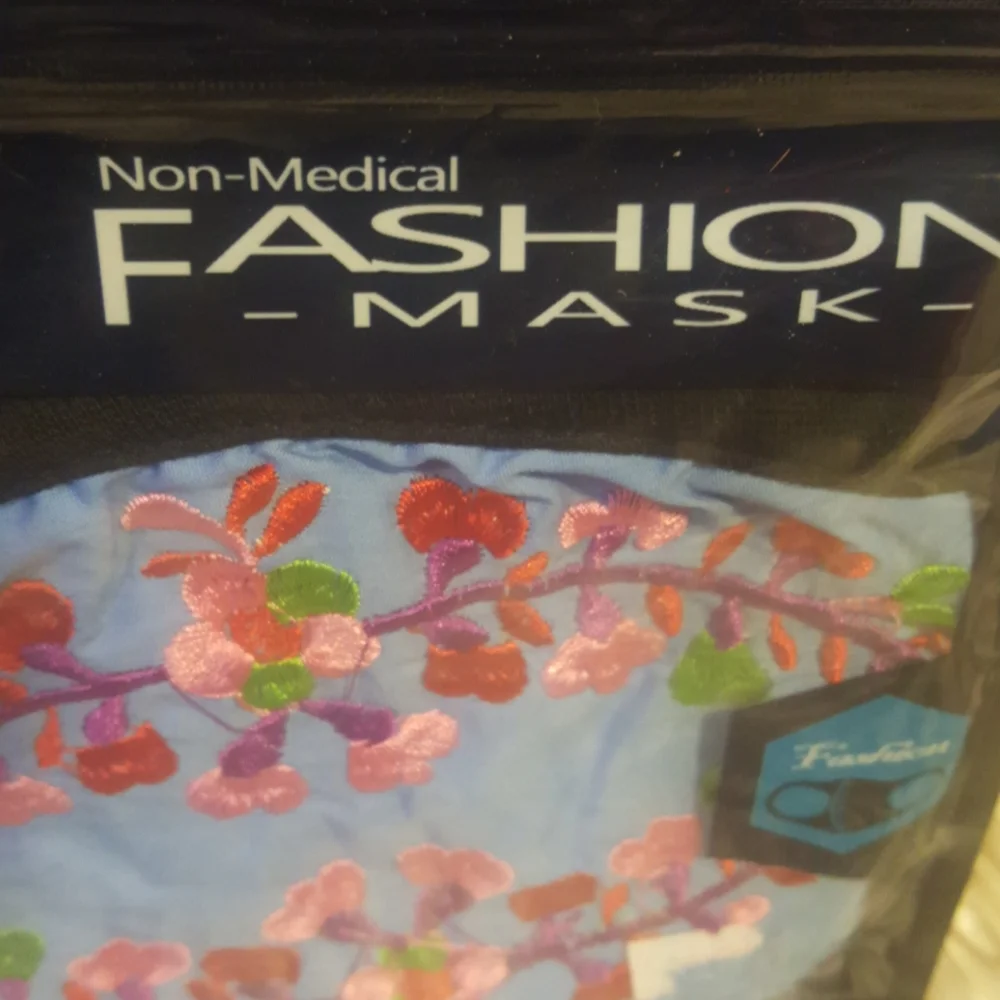 Face Mask Fashion Floral Embroidered.