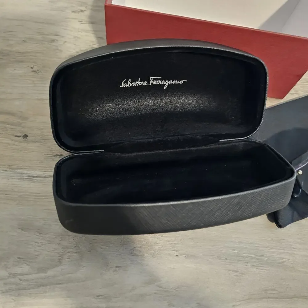 Salvatore Ferragamo SF223S Rimless Butterfly Sunglasses Rose Gold Gray Designer