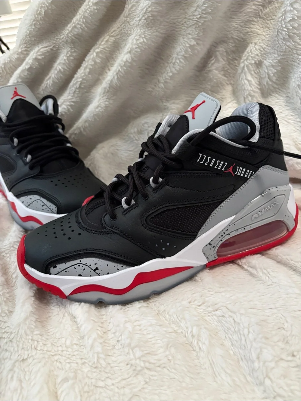 Jordan Black, Red & White Men's Basketball Sneakers