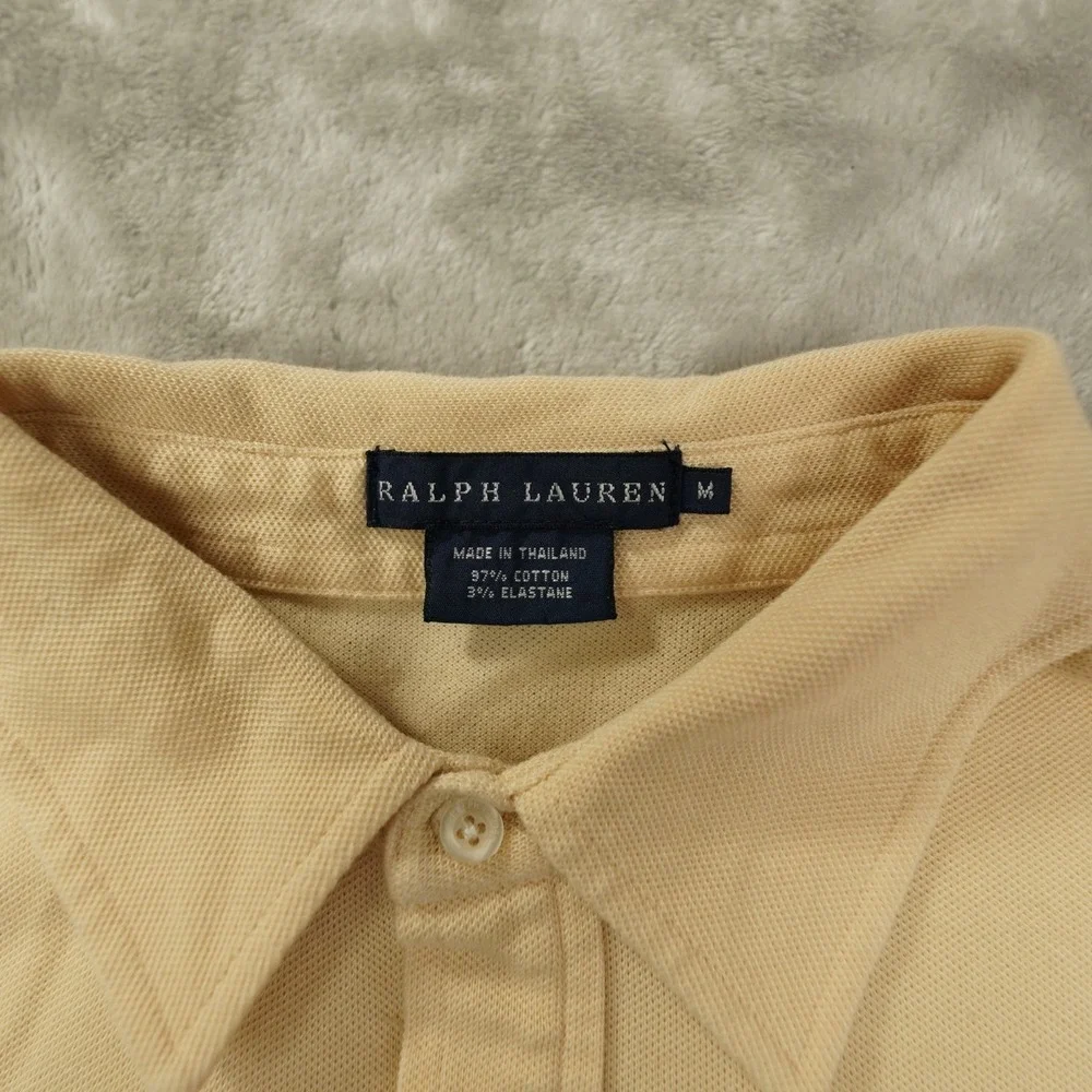 Ralph Lauren Polo Shirt Women's Medium Beige Slim Fit Safari Utility‎