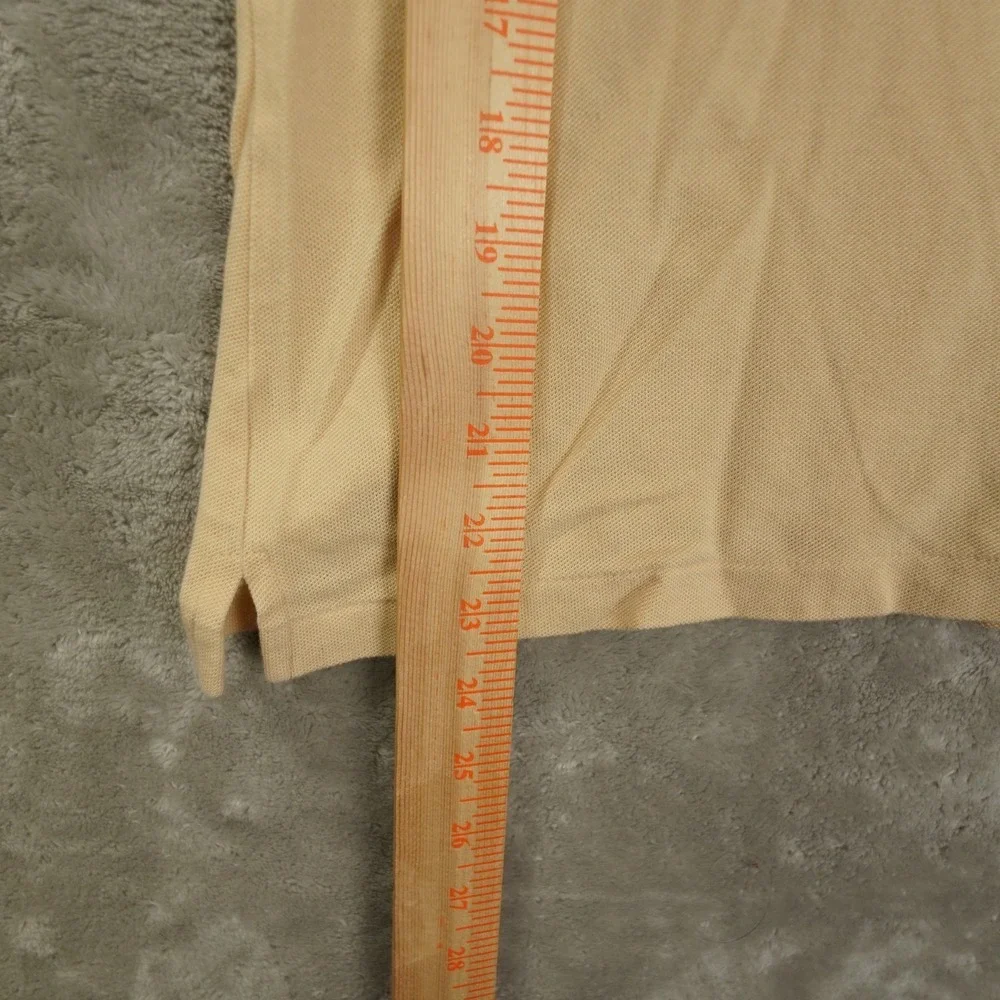 Ralph Lauren Polo Shirt Women's Medium Beige Slim Fit Safari Utility‎