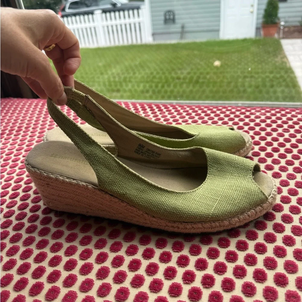 Naturalizer Peep Toe Espadrille Wedges