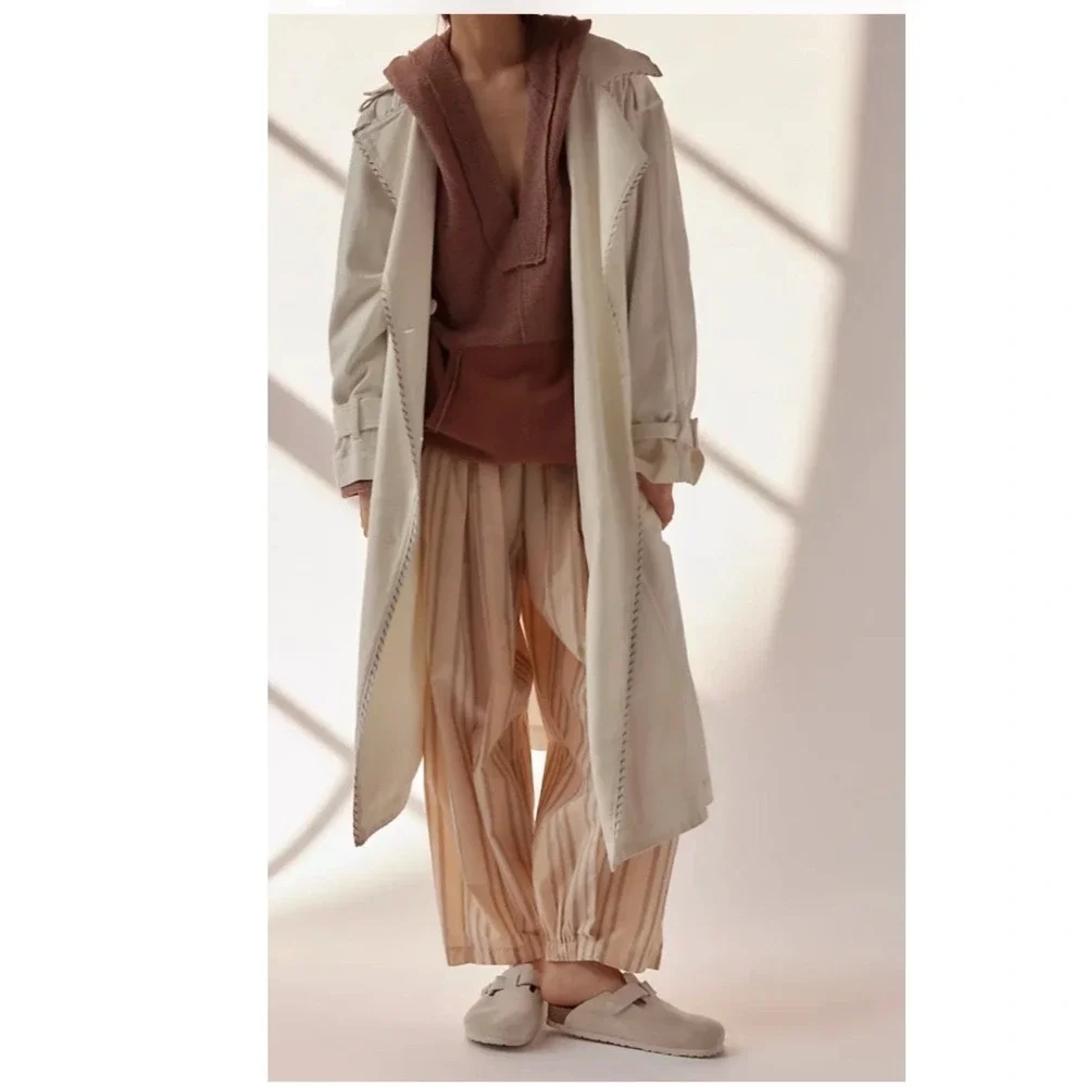 Free People Free-est Raven Pullover‎ Hoodie Sweatshirt in Otter Brown Size Small