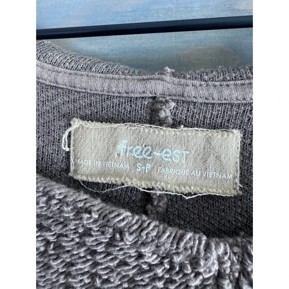 Free People Free-est Raven Pullover‎ Hoodie Sweatshirt in Otter Brown Size Small