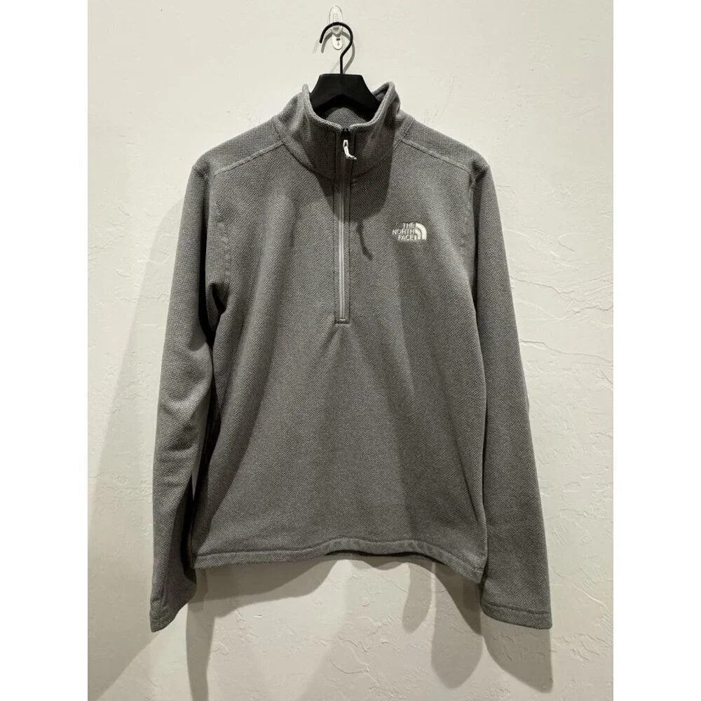 The North Face Men’s Textured Cap Rock 1/4 Zip Pullover Sweatshirt Gray Small