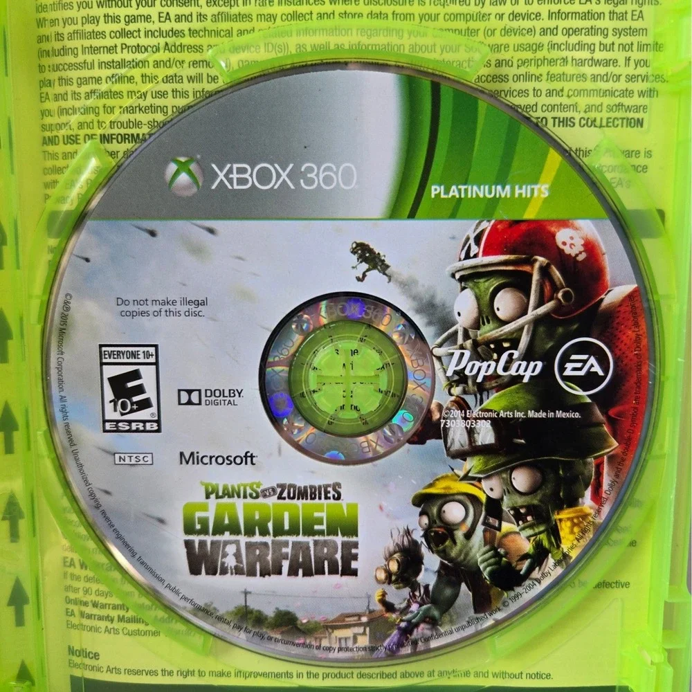 Plants vs. Zombies & Garden Warfare Bundle - Microsoft Xbox 360 2 Games Working‎
