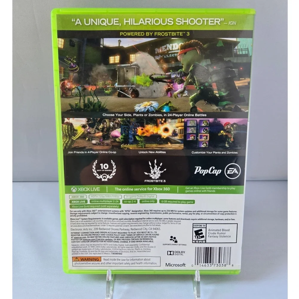 Plants vs. Zombies & Garden Warfare Bundle - Microsoft Xbox 360 2 Games Working‎