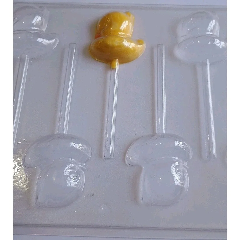 Duck Lollipop Chocolate Candy‎ Mold Easter Rubber Ducky Chic Baby Shower