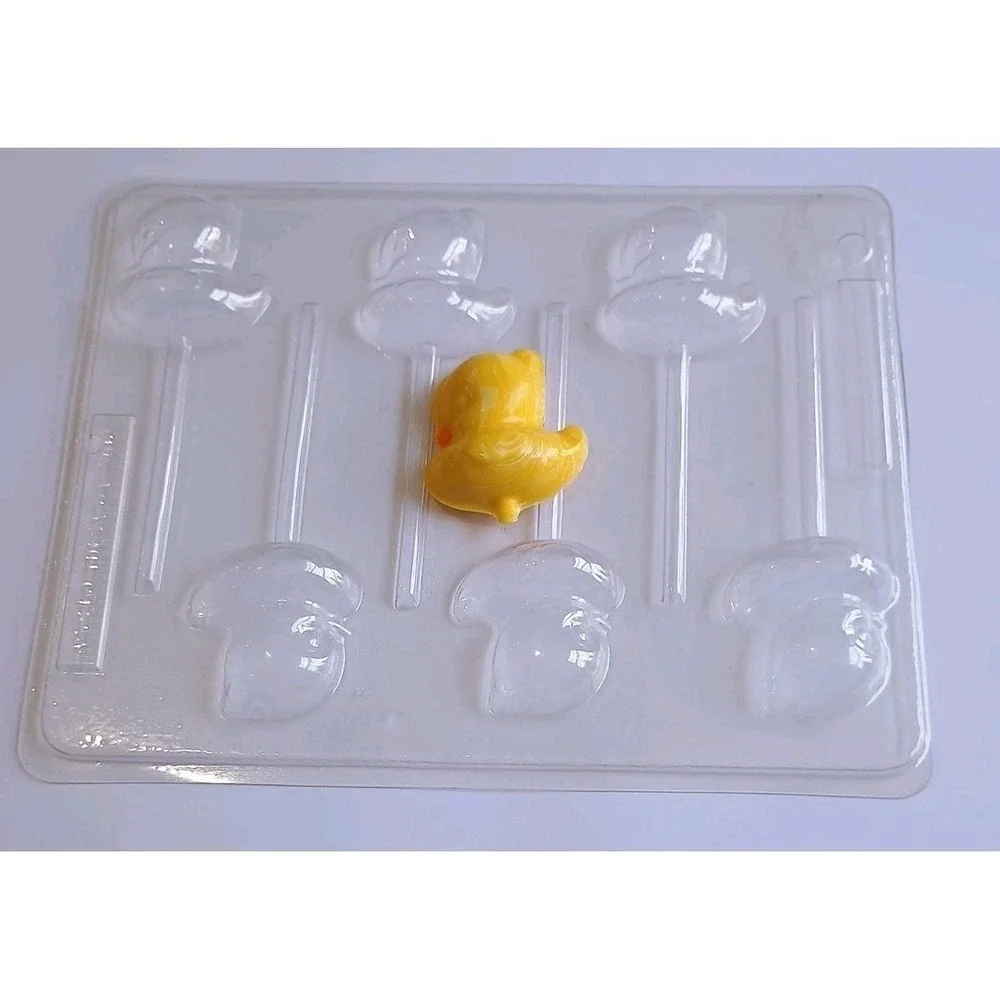 Duck Lollipop Chocolate Candy‎ Mold Easter Rubber Ducky Chic Baby Shower