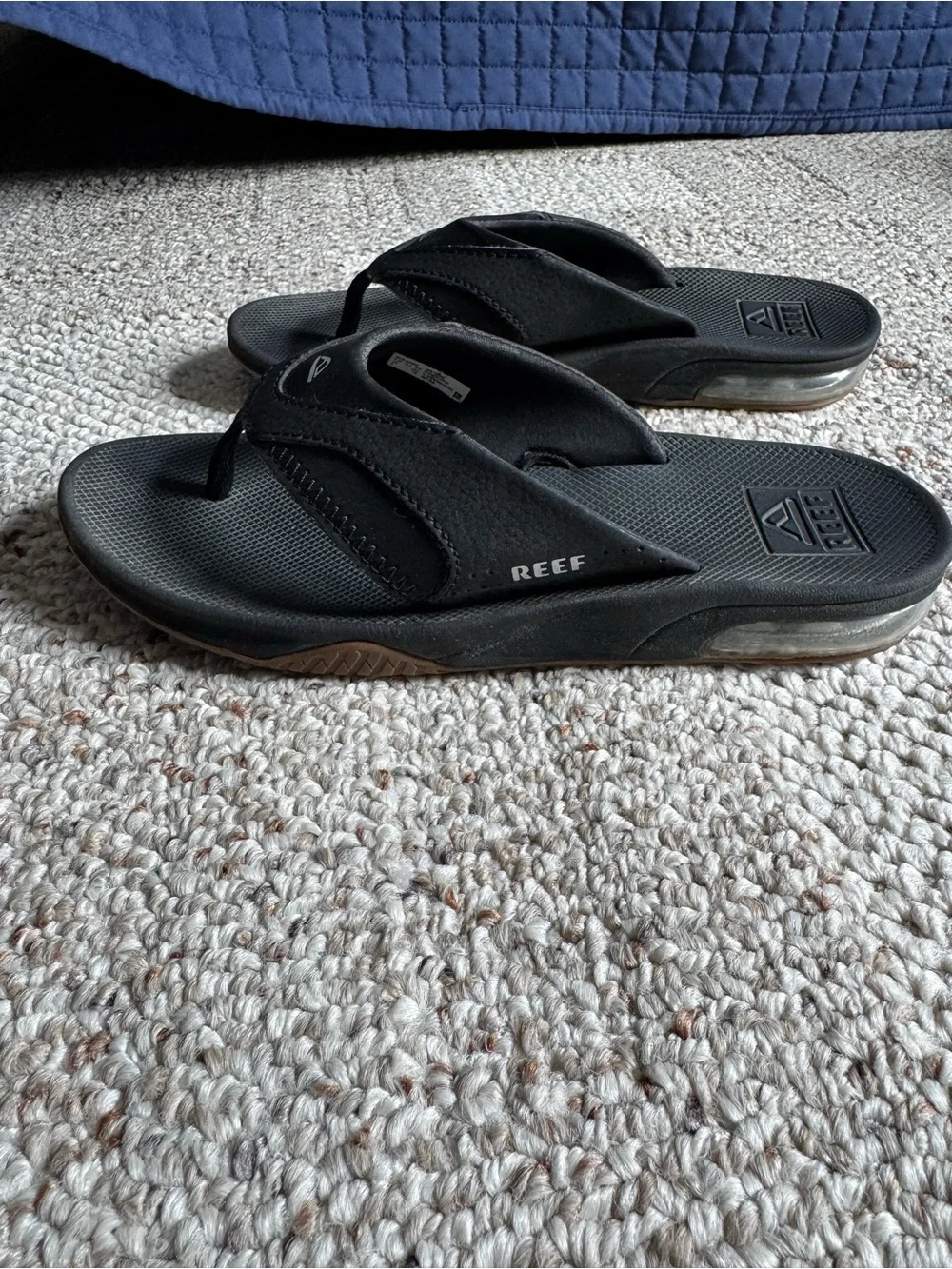 REEF Boys Black Flip Flops Sandals Youth Size 4
