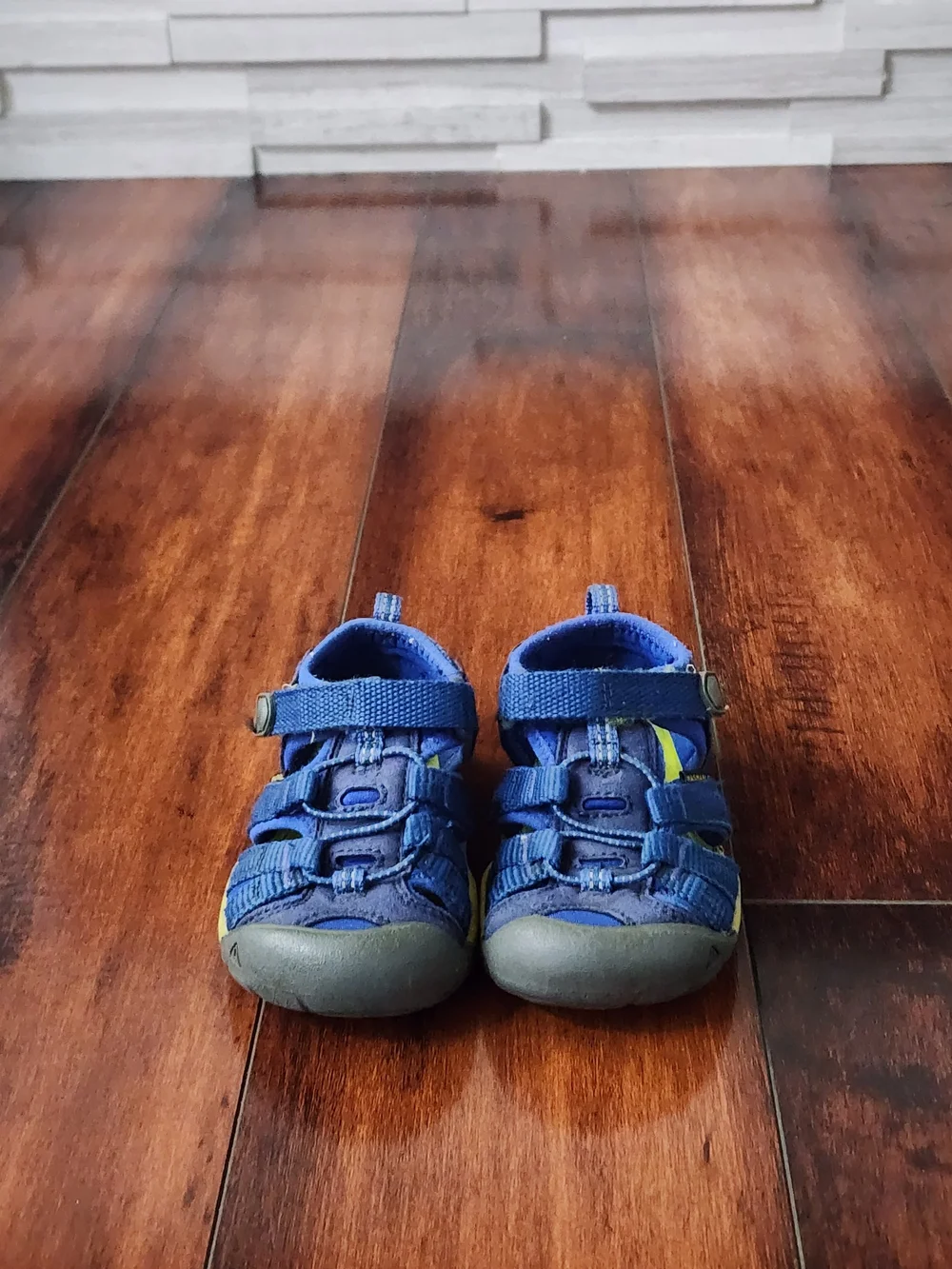 KEEN Toddler Newport H2 Sandals Blue Lime Green Size 6