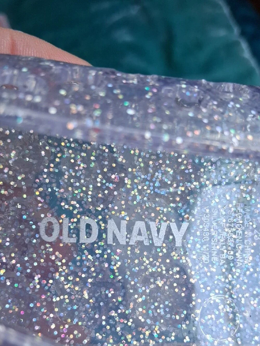 Old Navy Clear Lavender Glitter Jelly Flats
