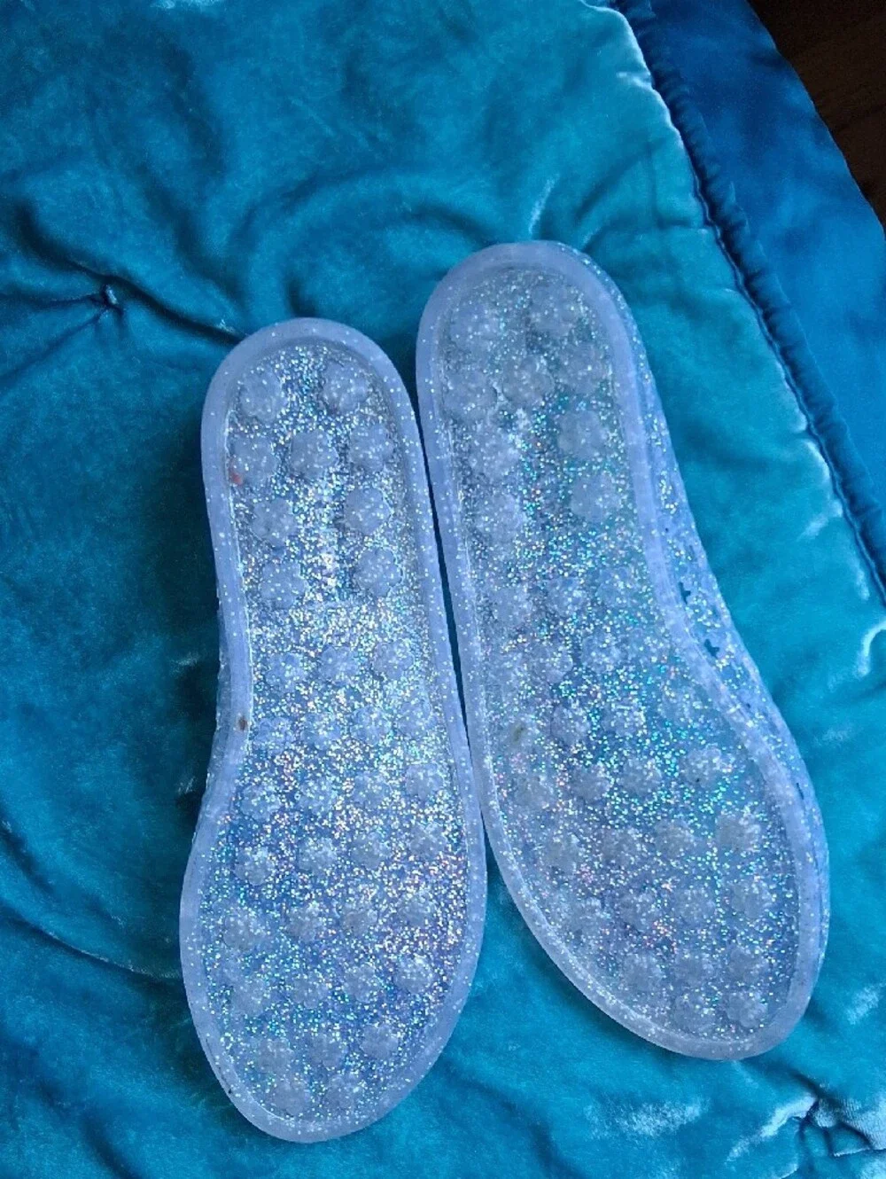 Old Navy Clear Lavender Glitter Jelly Flats